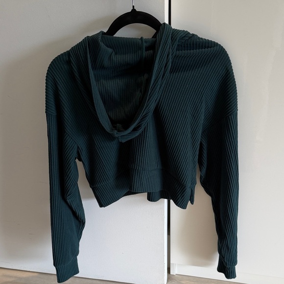 ALO Yoga Forest Green Ribbed Sweatshirt - Picture 2 of 2